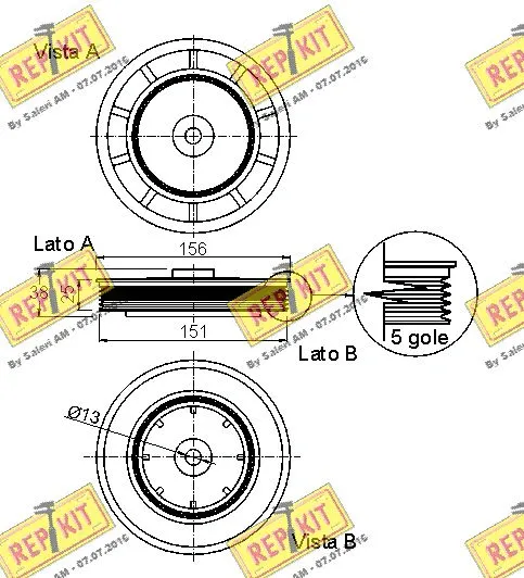 Belt Pulley, crankshaft