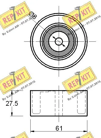 Deflection/Guide Pulley, timing belt