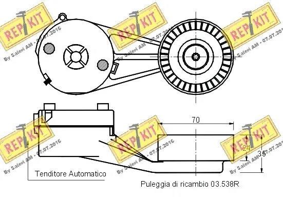 Belt Tensioner, V-ribbed belt