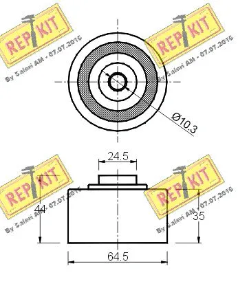 Deflection/Guide Pulley, timing belt