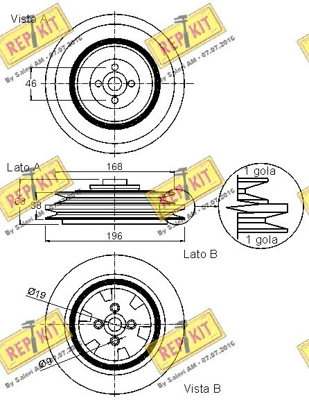 Belt Pulley, crankshaft