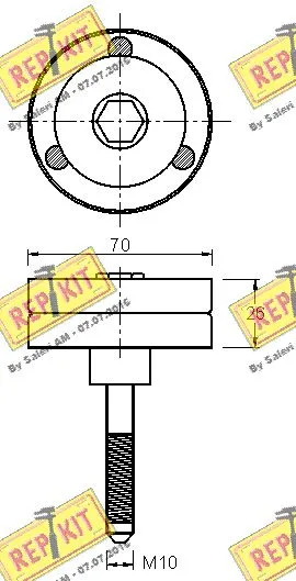 Deflection/Guide Pulley, V-ribbed belt