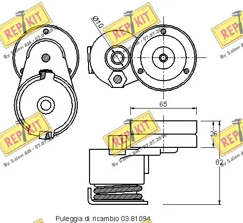 Belt Tensioner, V-ribbed belt