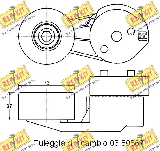 Belt Tensioner, V-ribbed belt
