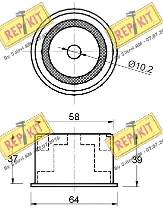 Deflection/Guide Pulley, timing belt