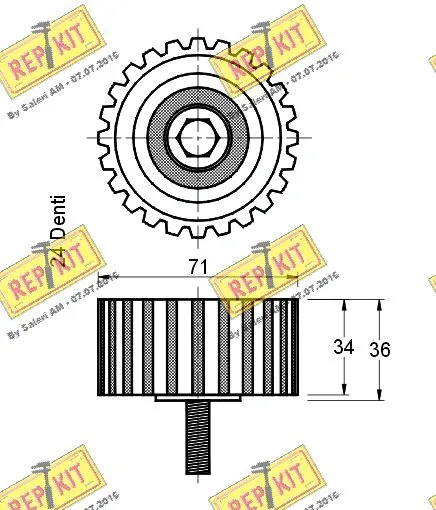 Deflection/Guide Pulley, timing belt
