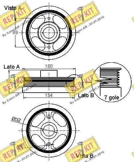 Belt Pulley, crankshaft