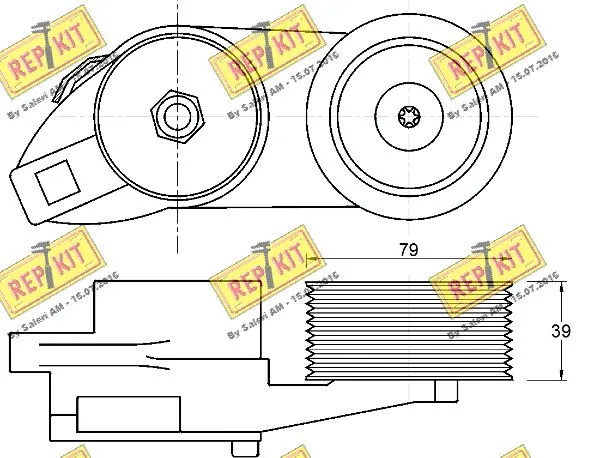 Belt Tensioner, V-ribbed belt