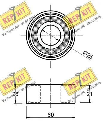 Deflection/Guide Pulley, timing belt