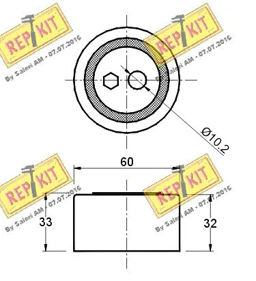 Deflection/Guide Pulley, timing belt
