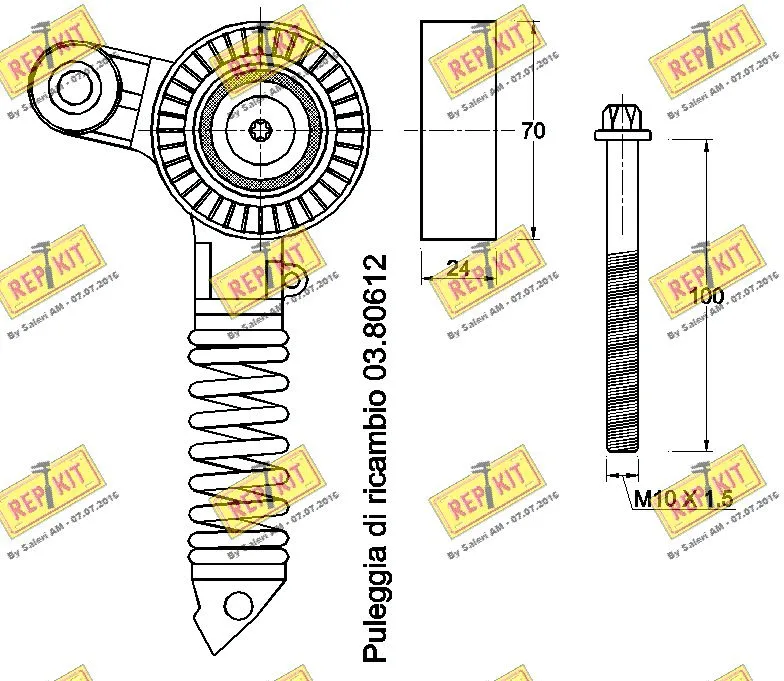 Belt Tensioner, V-ribbed belt