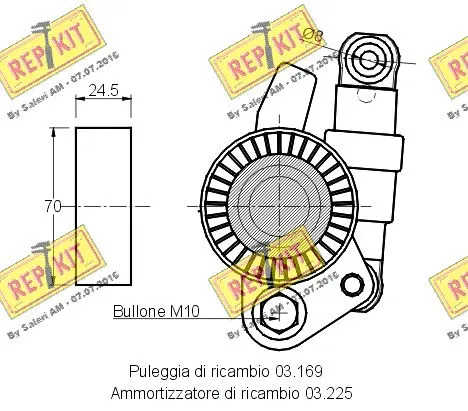 Belt Tensioner, V-ribbed belt
