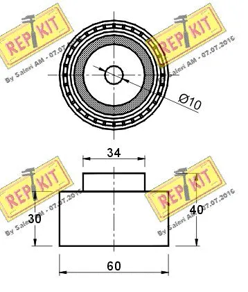 Deflection/Guide Pulley, timing belt