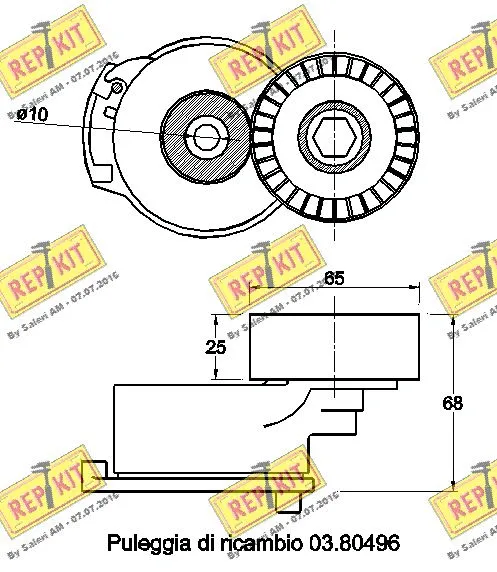 Belt Tensioner, V-ribbed belt