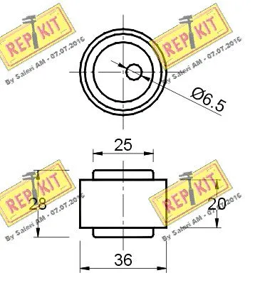 Deflection/Guide Pulley, timing belt