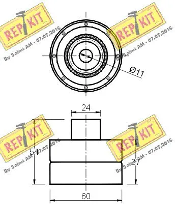 Deflection/Guide Pulley, timing belt