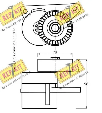 Belt Tensioner, V-ribbed belt