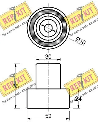 Deflection/Guide Pulley, timing belt