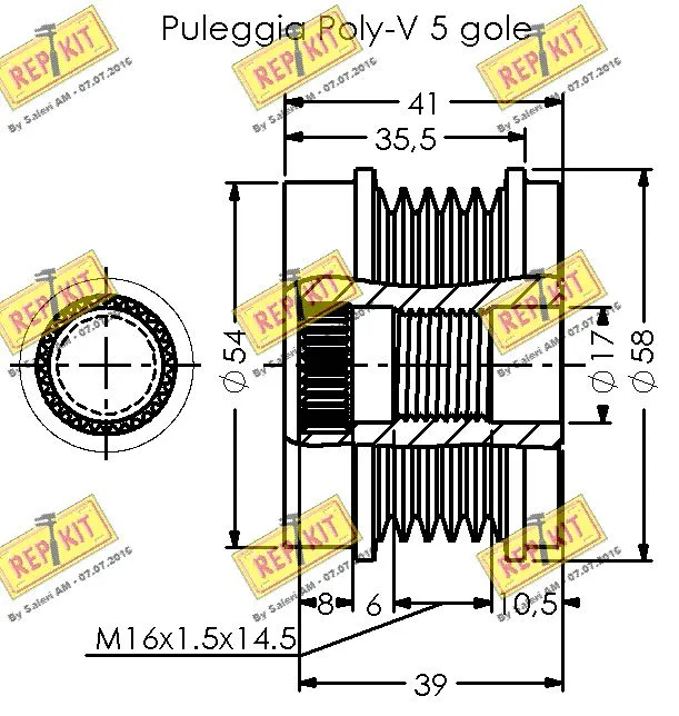 Alternator Freewheel Clutch