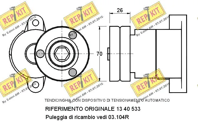 Belt Tensioner, V-ribbed belt