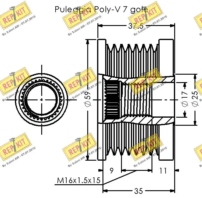 Alternator Freewheel Clutch