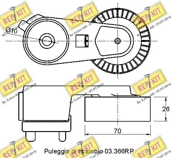 Belt Tensioner, V-ribbed belt