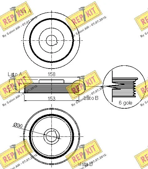 Belt Pulley, crankshaft