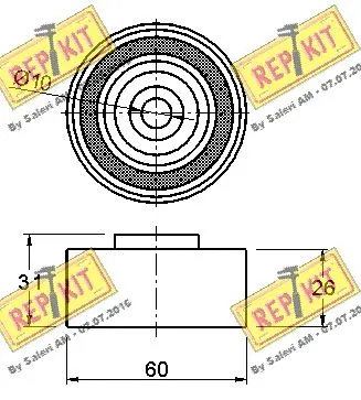 Deflection/Guide Pulley, timing belt