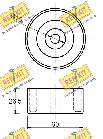 Deflection/Guide Pulley, V-ribbed belt