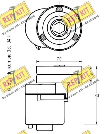 Belt Tensioner, V-ribbed belt