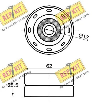 Deflection/Guide Pulley, timing belt