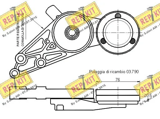 Belt Tensioner, V-ribbed belt