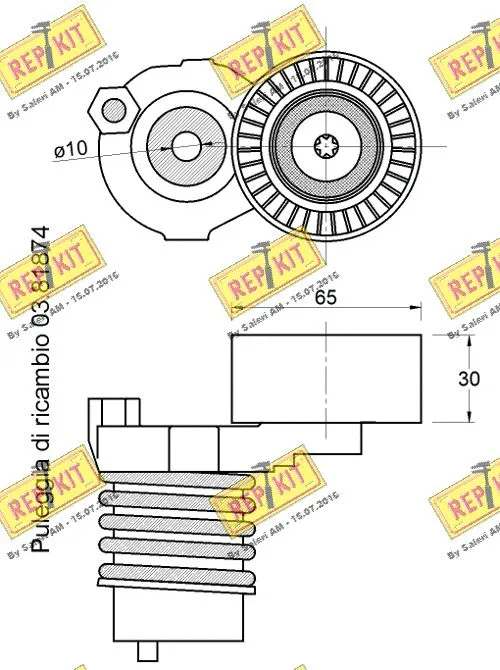 Belt Tensioner, V-ribbed belt