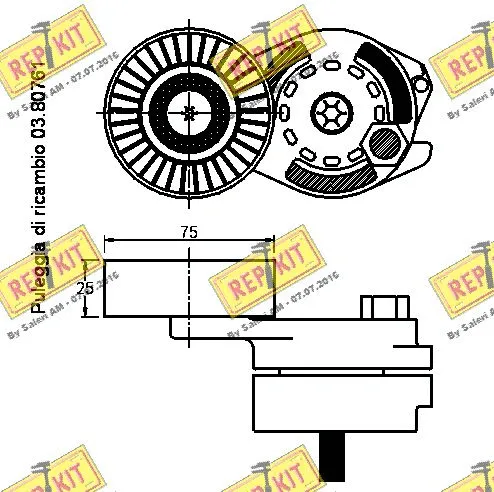 Belt Tensioner, V-ribbed belt