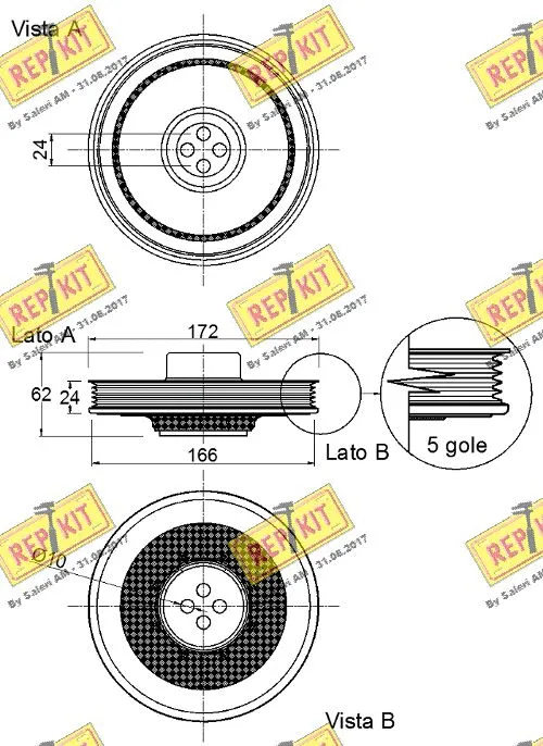 Belt Pulley, crankshaft