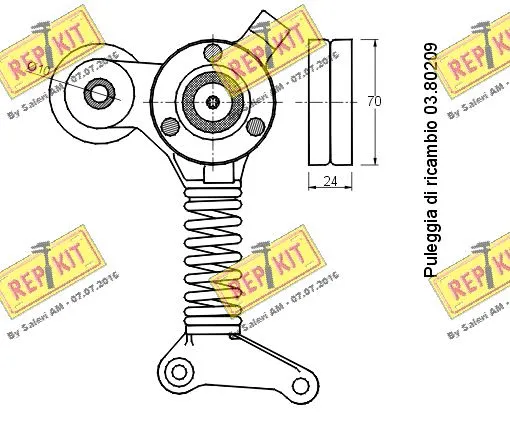Belt Tensioner, V-ribbed belt