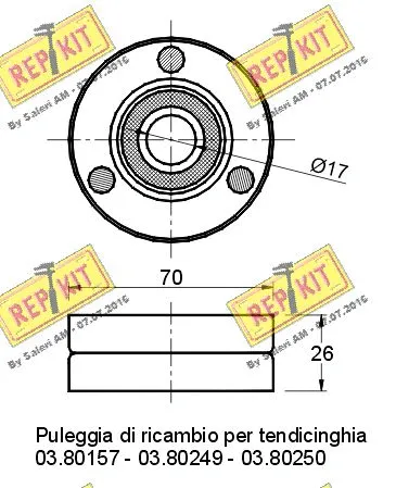 Deflection/Guide Pulley, V-ribbed belt