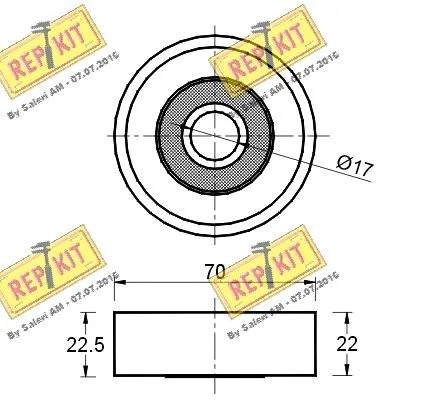 Deflection/Guide Pulley, V-ribbed belt