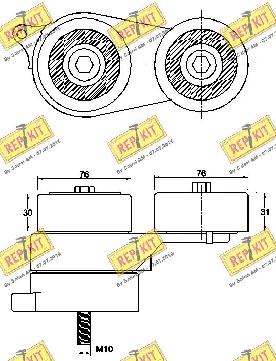 Belt Tensioner, V-ribbed belt