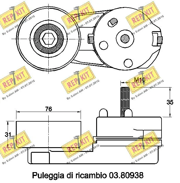 Belt Tensioner, V-ribbed belt