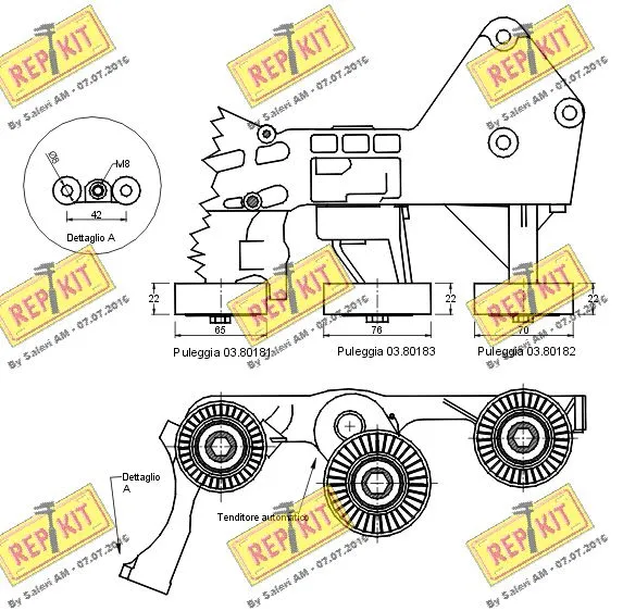 Belt Tensioner, V-ribbed belt