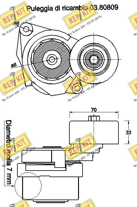 Belt Tensioner, V-ribbed belt