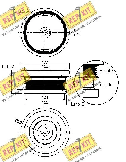 Belt Pulley, crankshaft