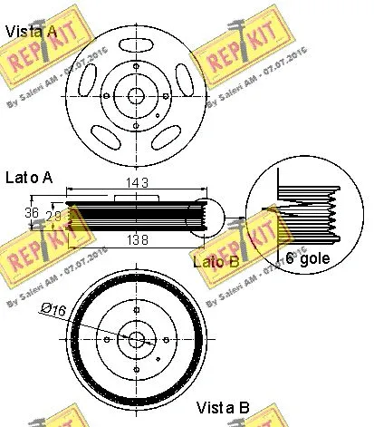 Belt Pulley, crankshaft