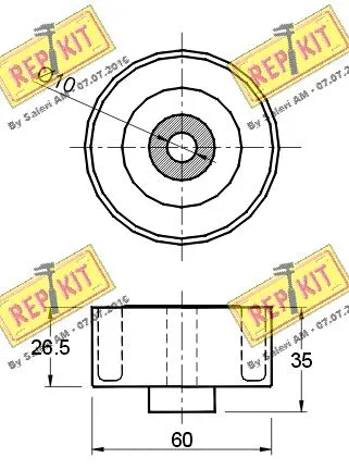 Deflection/Guide Pulley, V-ribbed belt