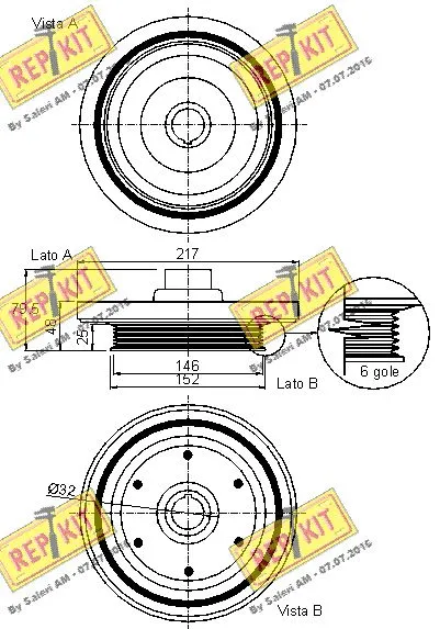 Belt Pulley, crankshaft