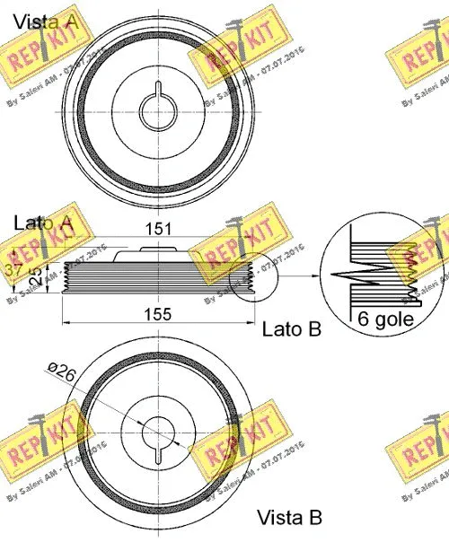 Belt Pulley, crankshaft