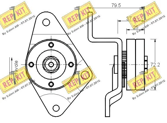 Belt Tensioner, V-ribbed belt