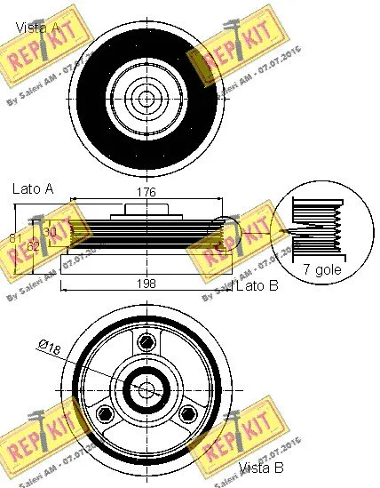 Belt Pulley, crankshaft