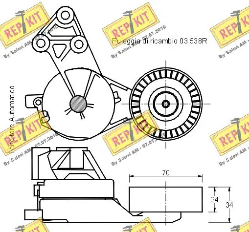 Belt Tensioner, V-ribbed belt